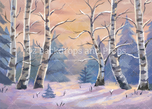 Pastel Winter Forest