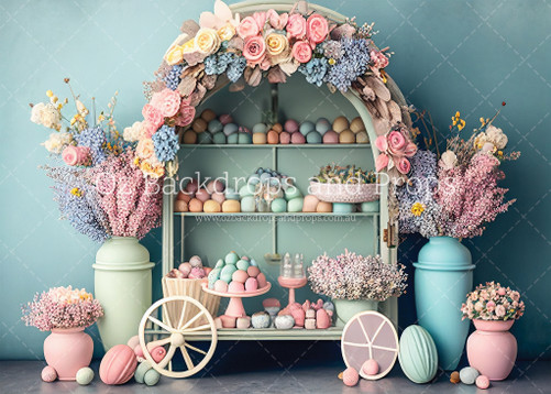 Pastel Easter Egg Cart