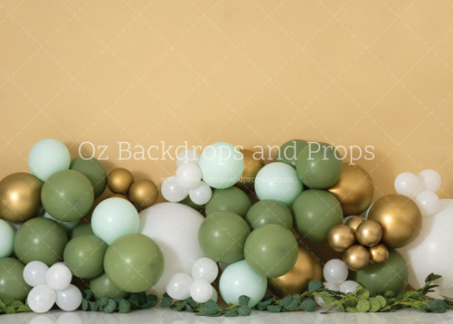 Green and Gold Balloons