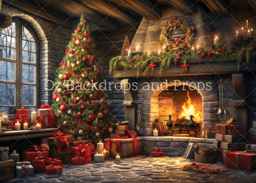 Christmas Hearth View