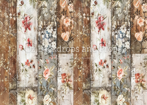 Rustic Floral Wood Rustic Floral Wood