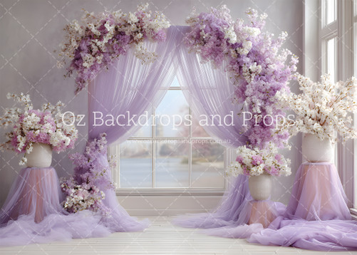 Lilac Floral Window