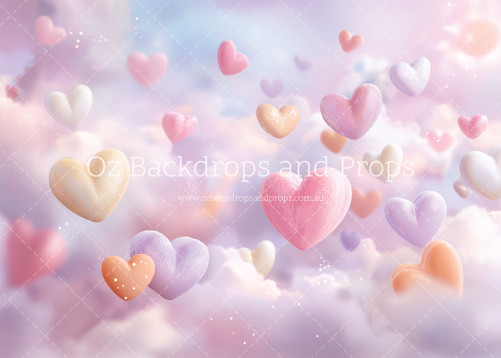 Pastel Cloud Hearts