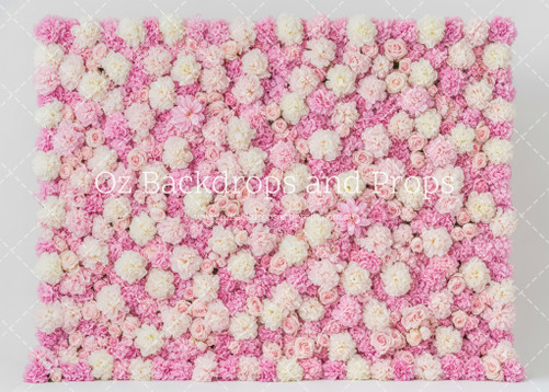 Pale Pink Flower Wall