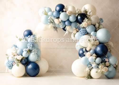 Elegant Blues Balloon Arch