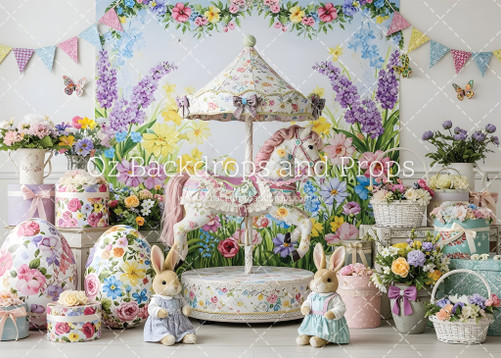 Floral Bunny Carousel