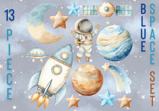 Blue Space Cutout Set - 5mm Corflute