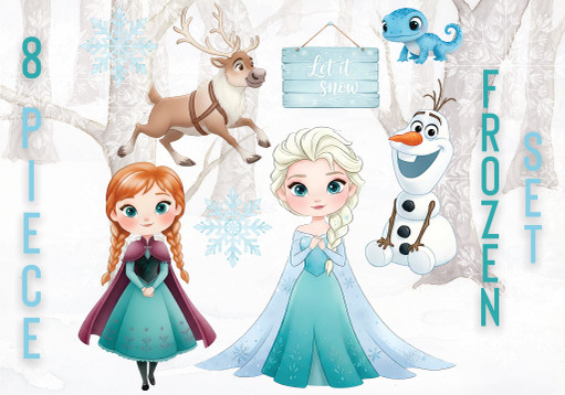 Frozen Watercolour Cutout Set (8 Piece)