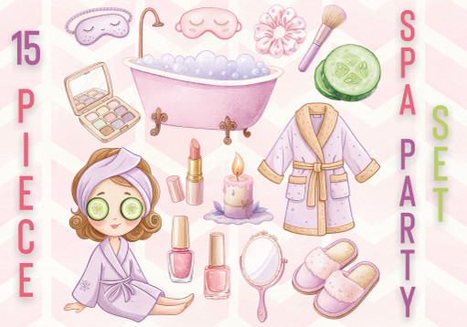 Spa Party Cutout Set (15 Piece)