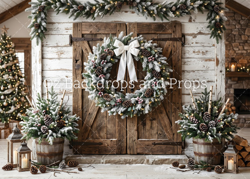 White Bow Wreath