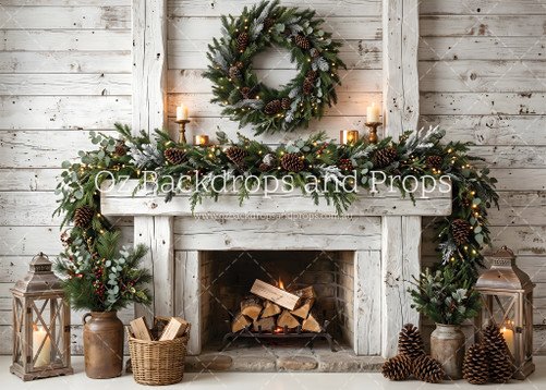 White Wood Fireplace