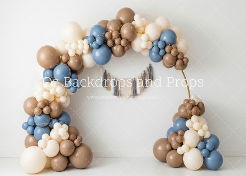 Brown and Blue Balloons