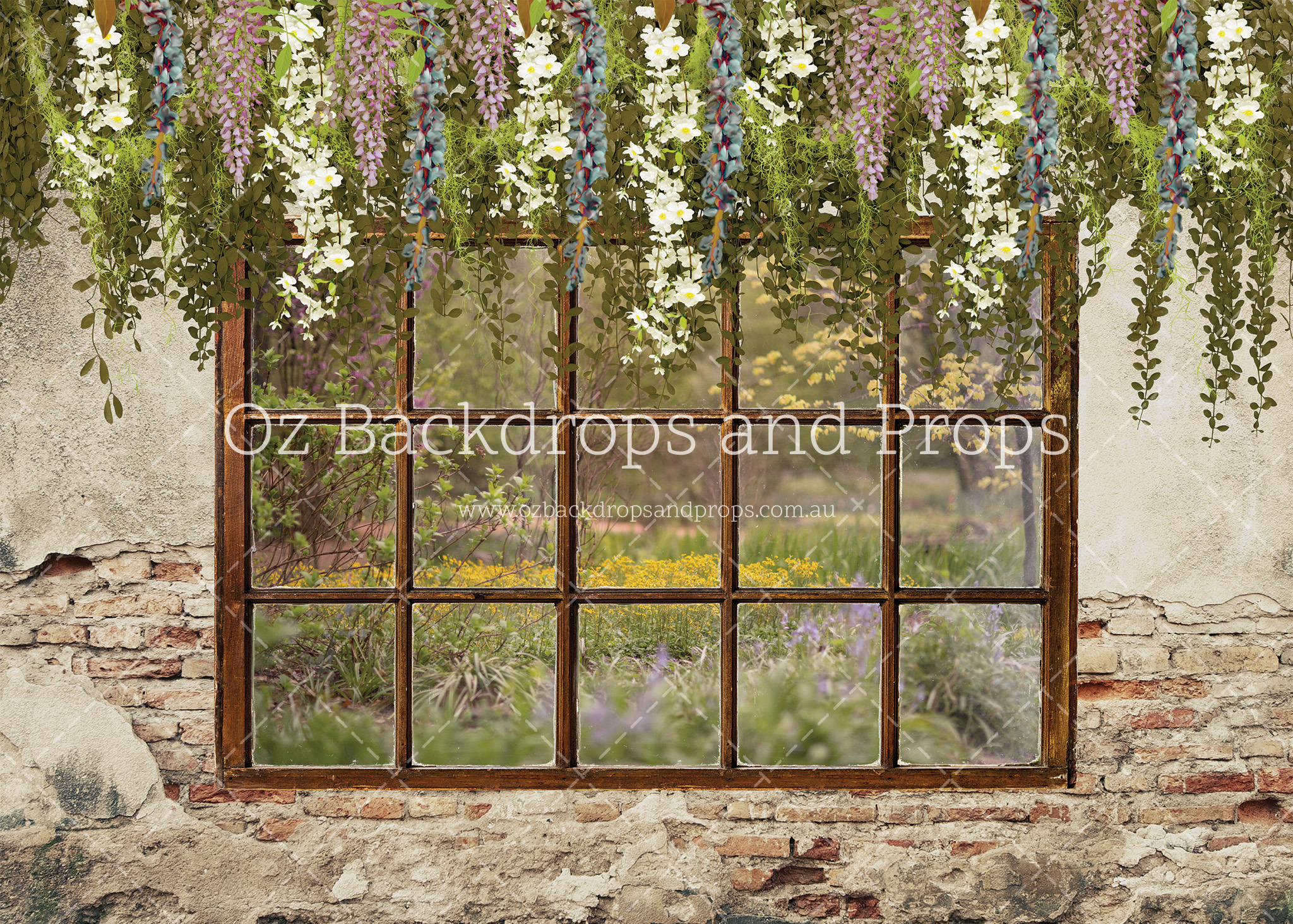 Secret Garden Window Oz Backdrops & Props