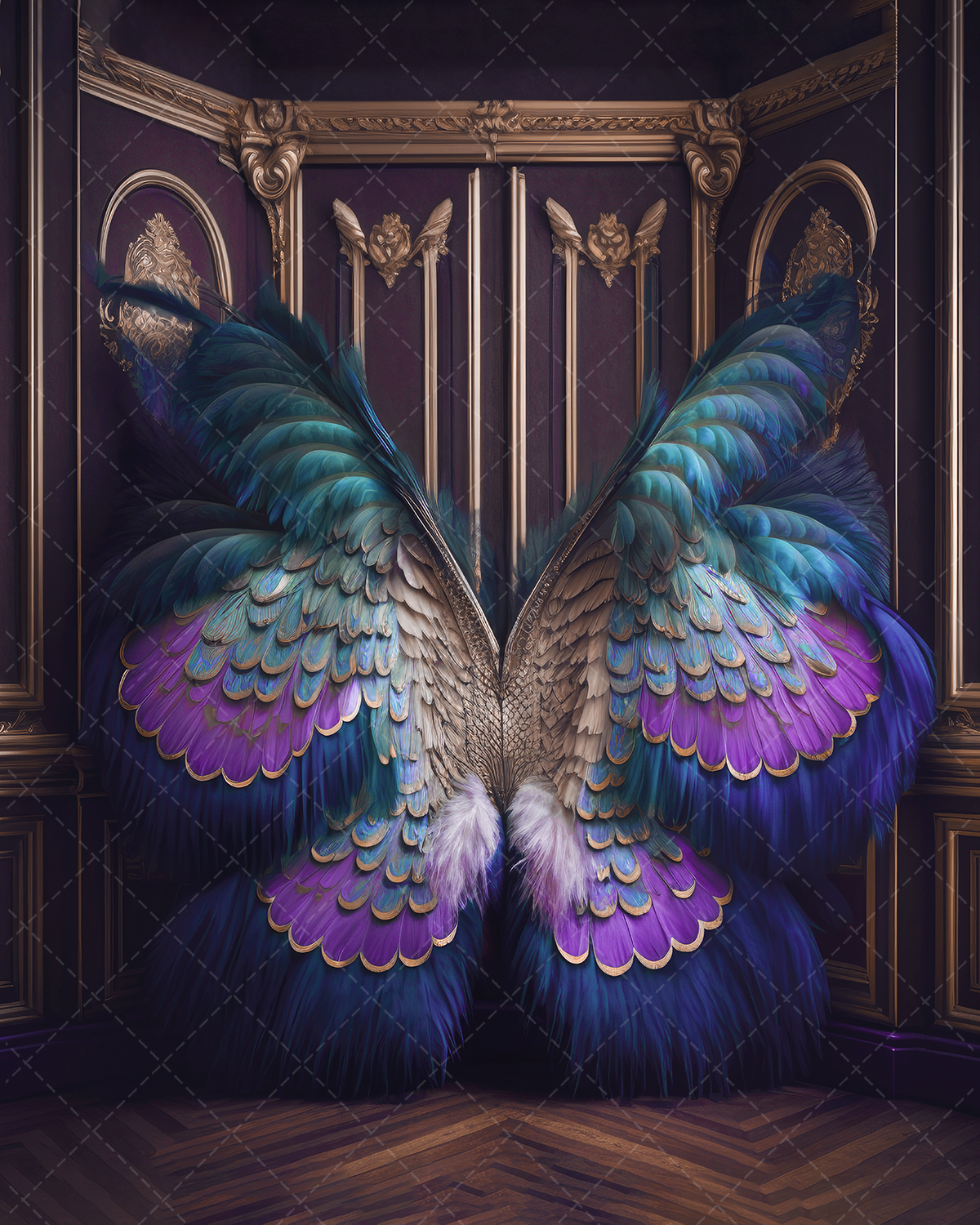 Violet Wings Set Deluxe Fantasy Digital Backdrops Oz Backdrops & Props