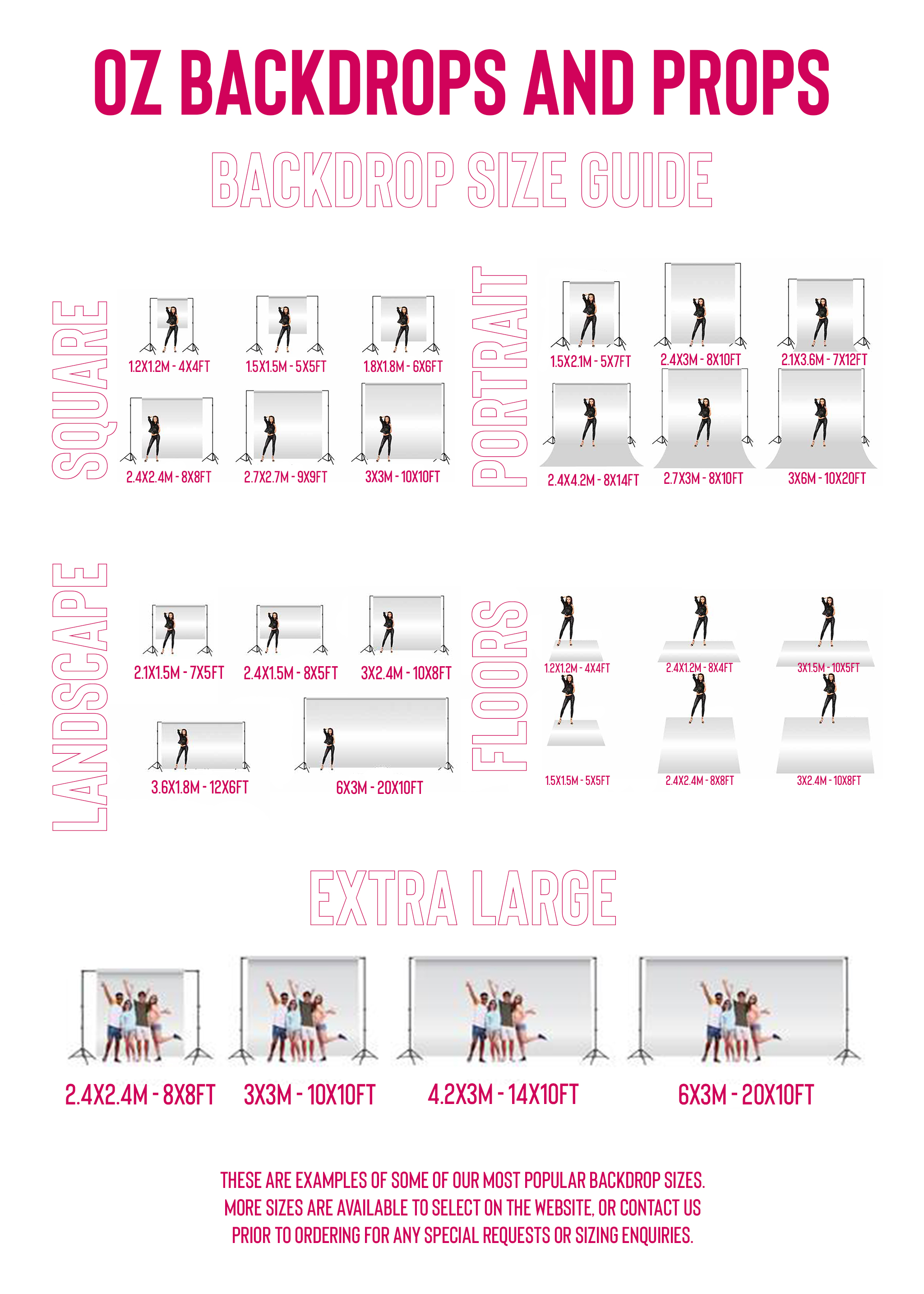 Backdrop Size Guide