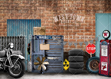 Motorcycle Garage Oz Backdrops Props Pty Ltd