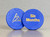 Six month, dark blue recovery chip with the CMA logo on one side and "Six Months" embossed on the other.
