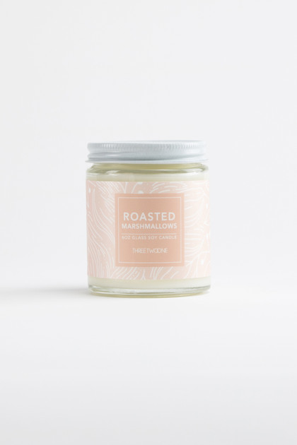 Roasted Marshmallow Glass Jar Soy Candle - 6oz