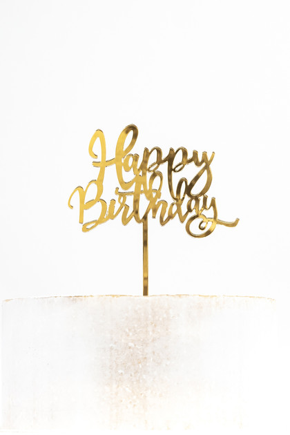 Acrylic Cake Topper - Happy Birthday