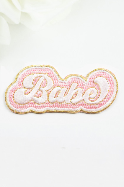 Embroidery Adhesive Bridal Patch - Babe