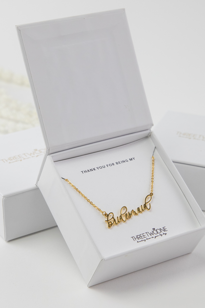 Bridal Party Necklace and Card  - Bridesmaid