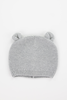 Teddy Bear Knit Beanie - Gray