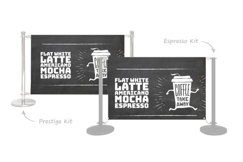 Running Latte Cafe Banner Stock Design Cafe Barrier