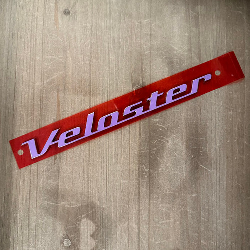 Vinyl Decal Overlay - Compatible with Hyundai Veloster 2019 - 2022 Rear "Veloster" Emblem