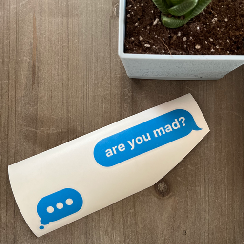 Are you mad? - Text Msg Vinyl Decal