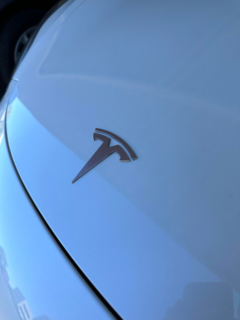 Vinyl Decal Overlay - Compatible with Tesla Model 3 Emblem