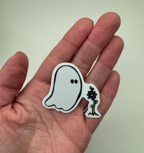 Ghost and Ladybug - Laminated Sticker