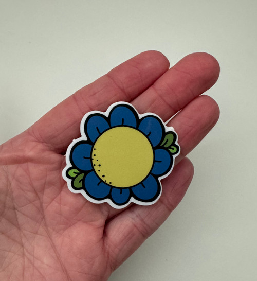 Blue Flower - Laminated Sticker