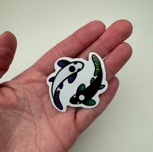 Koi in Balance - Laminated Sticker