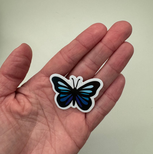 Blue Butterfly - Laminated Sticker