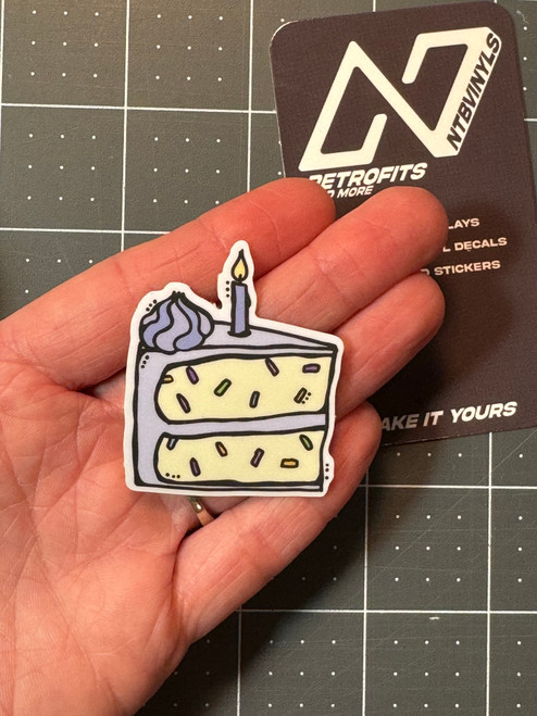 Birthday Cake - Laminated Sticker