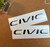 Vinyl Decal Overlay - Compatible with 10th Gen Honda Civic "Civic" Emblem