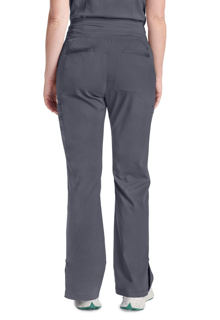 Back view of HH Purple Label Tall Tina Pant: high-rise yoga knit waistband, breathable, multiple pockets. Ideal for medical uniforms and nurse scrubs, combining comfort and style for busy healthcare settings.