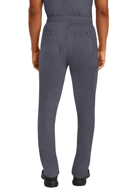 HH Works Tall Ryan Men's Pant 9590T: Durable 91% polyester/9% spandex, mid-rise waist, straight leg. Features multiple pockets for practical use in healthcare settings.