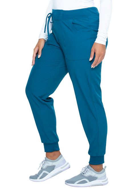 Left view of Break On Through Tall Drawstring Jogger: tapered leg, adjustable drawstring, elastic waistband, practical pockets. Stylish, comfortable, polishedâ€”ideal for medical uniforms and nurse scrubs.