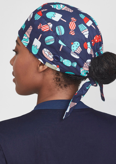 Biz Care Unisex Printed Scrub Cap Sugar Land CSC245USUG