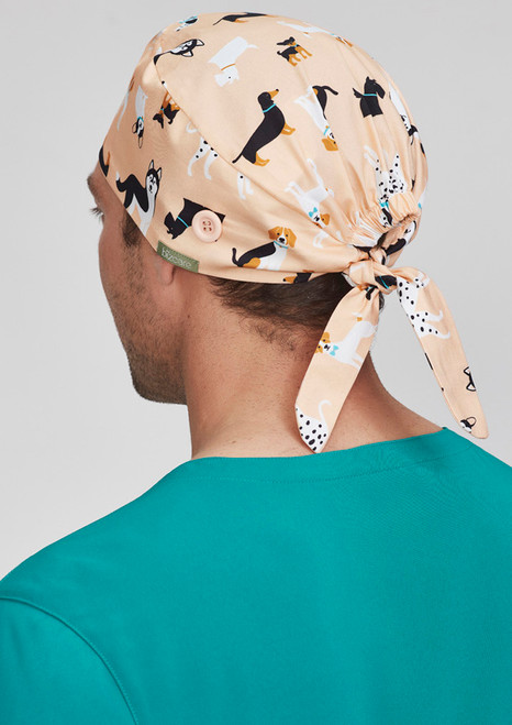 Biz Care Unisex Printed Scrub Cap Puppies CSC245UPUP
