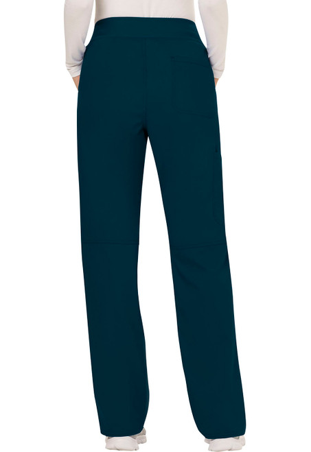 WW Revolution Petite Mid Rise Pull-on Pant WW110P features a comfort-fit waistband, multiple pockets, durable knee seams, and side vents for breathability. Ideal for busy medical environments. Inseam: 28.5".