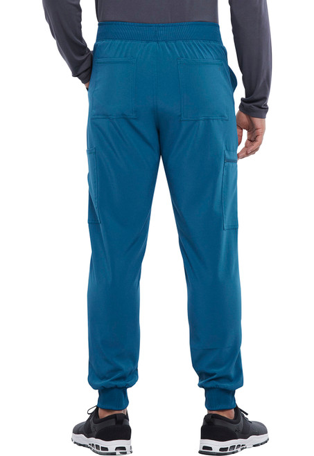 Allura Tall Men's Mid Rise Jogger scrubs offer a 33.5" inseam, tapered leg, breathable fabric, and six pockets, blending style and function for healthcare professionals.