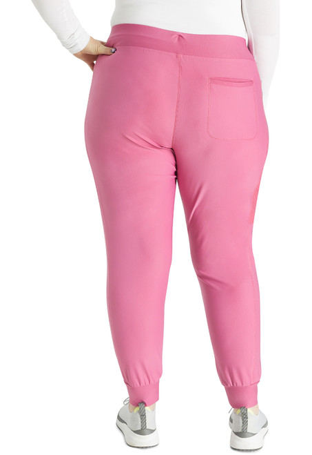 Cherokee Mid Rise Tapered Drawstring Scrubs: Stylish, breathable polyester-spandex blend. Durable, easy-care with multiple pockets for comfort and functionality. Ideal for healthcare professionals.