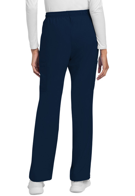 WW Originals Ultra Mid Rise Drawstring Cargo Pants offer tailored medical uniforms with an elastic waist, multiple pockets, and a 31" inseam, perfect for healthcare professionals seeking comfort and practicality.