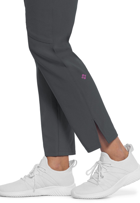 MC AMP Mid Rise Drawstring Tapered Pant MC101: 95% polyester, 5% spandex. Rib-knit waistband, 4 pockets, 29.5" inseam. Ideal for medical professionals.