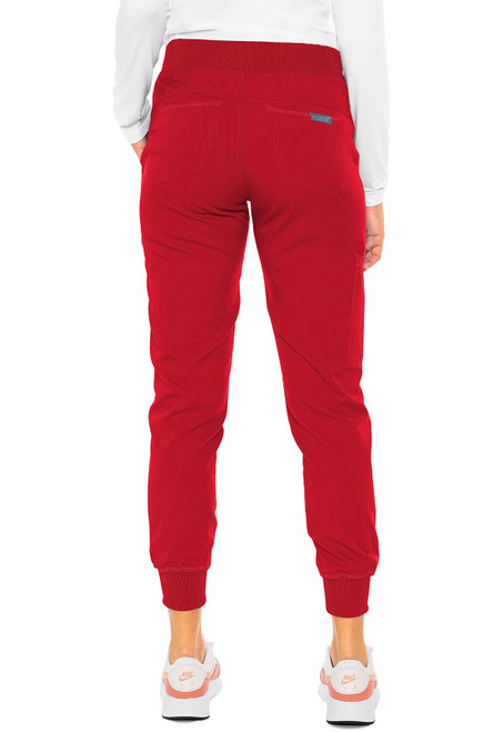 MC Touch Jogger Yoga Pants (MC7710): Nurse scrubs in a soft blend of 76% polyester, 21% rayon, 3% spandex. Features rib-knit waistband, adjustable drawstring, and pockets. Combines comfort and professionalism.