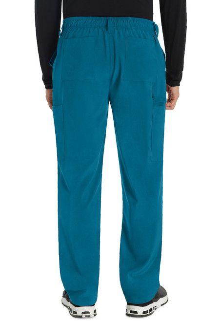 Men's Tall Natural Rise Drawstring Pant for medical uniforms. Features: elastic waistband, adjustable drawstring, six pockets, 35" inseam. Durable scrubs combining style and functionality for healthcare professionals.
