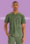 Front view of the HH Purple Label Jack Camo Top: a modern fit V-neck scrub with long sleeves. Made from moisture-wicking jacquard fabric for comfort and flexibility, it includes a welt chest pocket.