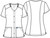 WW Revolution  Snap Front V-Neck Top WW622-SaleSB